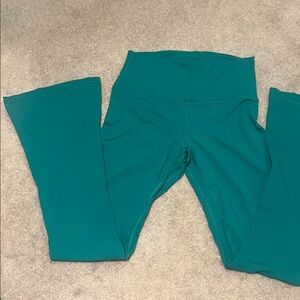 Lululemon Cascadia Green Align High Rise Mini Flare Leggings